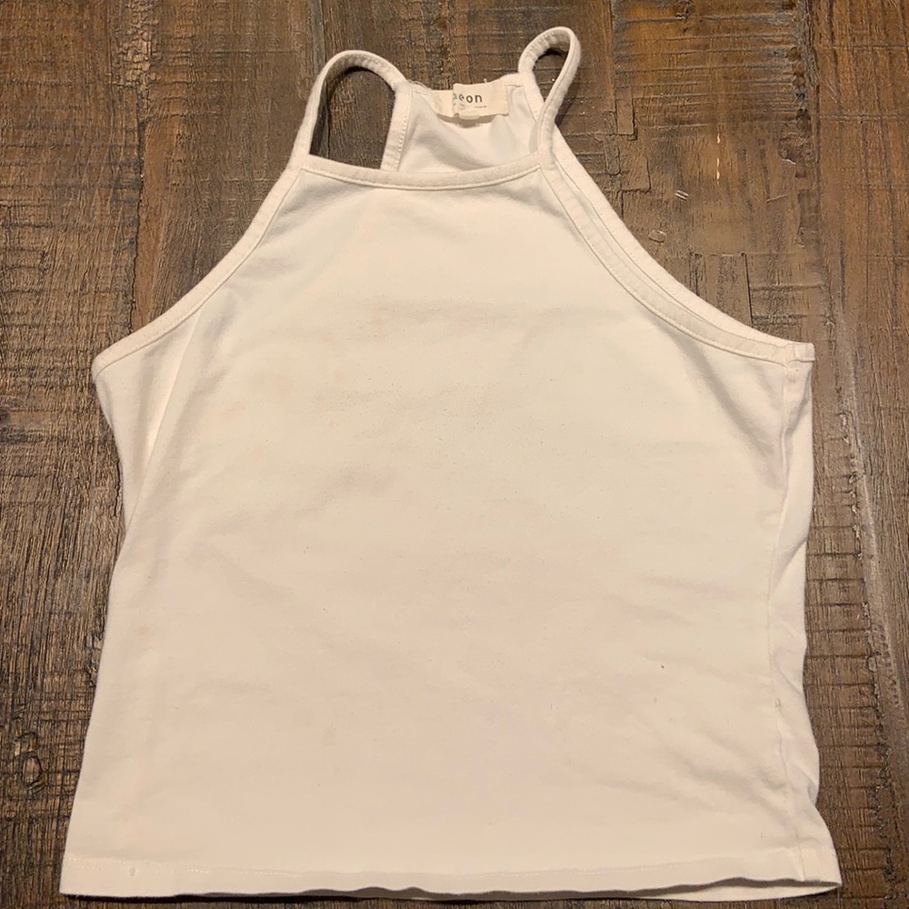 White summertime tank